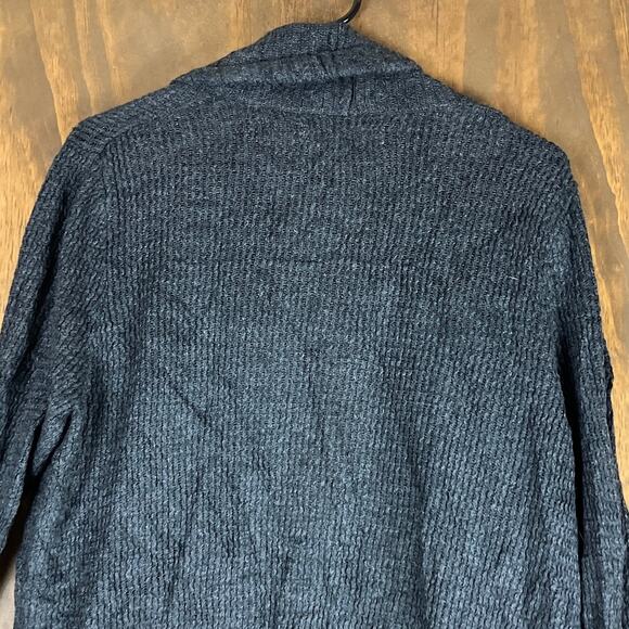 Ann Taylor LOFT Womens Sweater Charcaol Cardigan Camel Hair Blend Open Front L - Picture 11 of 12